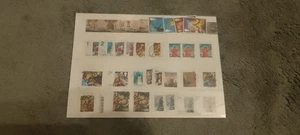 Stock Card With Franked GB Stamps On Still On Grease Proof Paper with Gum - Picture 1 of 6