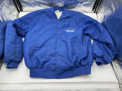 Vintage Hartwell Jacket Pierce Welding Mens L Blue Varsity Bomber Snap Made USA - Image 1 of 4