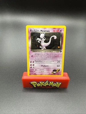 Vintage Pokemon TCG Gym Challenge Rocket's Mewtwo 14/132 Holo Swirl 🌀 Exc/NM - Bild 1 von 4