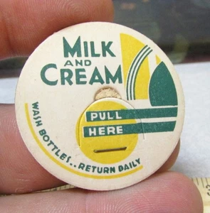 Milk Bottle Cap Milk & cream, Wash Bottles, return daily, nice decor cap - Picture 1 of 1