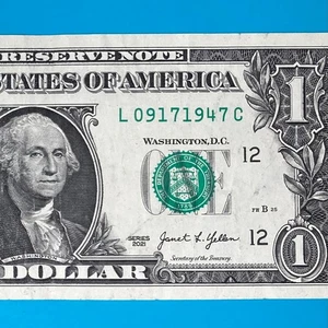 September 17, 1947 (L 09171947 C) BIRTHDAY Note $1 One Dollar Bill . - Picture 1 of 4