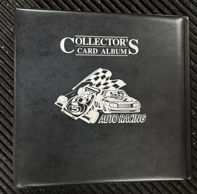 Carpeta de álbum de tarjetas de coleccionista de 3 anillos azul oscuro/negro vacía de 2" de carreras automáticas de colección Foto 1 de 4