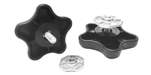 Carefree Awning Pair of Black Locking Knob with Nut. 901022 - Picture 1 of 2