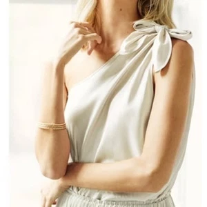 Top Harriet Ramy Brook seta avorio indossalo sei modi diversi taglia S nuovo con etichette designer - Foto 1 di 15