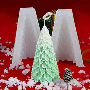  Christmas Tree Candle Mold 3D Silicone Mould Pine Shape Decoration DIY Art Craf