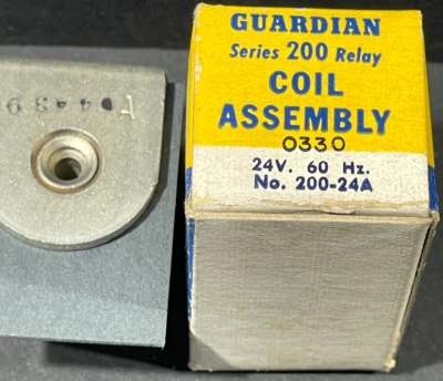 Guardian 200 Series Relay Coil Assembly, 0330 24v 60Hz, 200-24A, Unused - Image 1 of 4