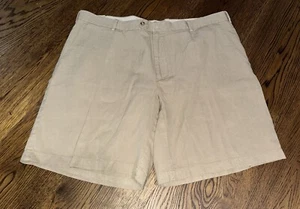 Peter Millar Shorts Mens 40 Khaki Beige Chino Linen Silk Golf NWT - Picture 1 of 9
