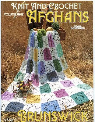 Knit & Crochet Afghans - Brunswick Volume 8512 - 10 Afghan Patterns & Baby Cardi - Image 1 of 4