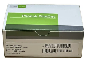 Phonak PilotOne Remote Control With Battery Pouch 076-0501 New - Picture 1 of 4
