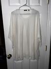 Cullen Sheer Knit Boxy Off White Coverup Size M/L