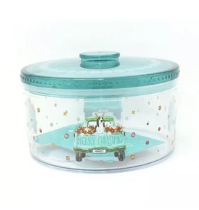 Pionierin Frau Weihnachten Keksdose LKW Charlie Howdy Rund Leckerli Neu - Bild 1 von 10