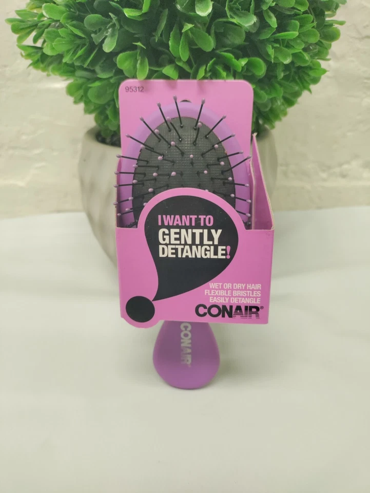 Conair I Want To Gently Detangle Paddle Hair Brush, Wet Or Dry Hair Purple - Image 1 of 1