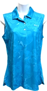 PUMA WOMEN'S BLOOM SLEEVELESS POLO GOLF SHIRT Sz.S, M, #571413-02 - Picture 1 of 3