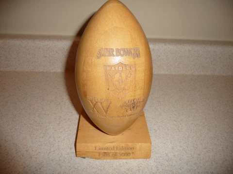 Vint OAKLAND RAIDERS Limited Ed Grid Works 3X SUPER BOWL CHAMPIONS Desktop Ball Cover
