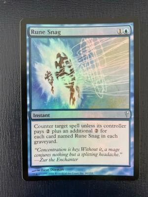 MTG FOIL COLDSNAP RUNE SNAG NM MAGIC THE GATHERING COMMON INSTANT BLUE ENGLISH - Image 1 of 4