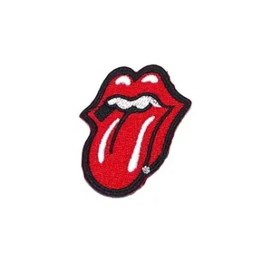 THE ROLLING STONES Iron On Patch: CLASSIC TONGUE (MEDIUM): Official fan gift £pa - Imagen 1 de 10