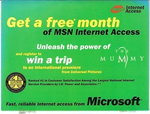 SITHistory IBM PC Software MICROSOFT MSN Internet Access 2.8 Mailer - Bild 1 von 1