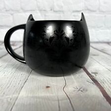 Cat Lady Box Black Cat Ear Mug Subscription 10/23 Damask Overlay Ceramic Cup