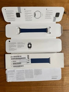 Genuine Apple Watch Atlantic Blue Braided Solo Loop Strap Band Size 6 RRP £99 - Zdjęcie 1 z 2