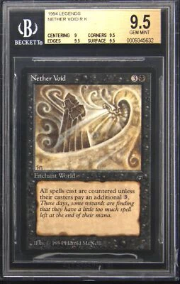 1994 MAGIC THE GATHERING LEGENDS NETHER VOID BGS 9.5 - Image 1 of 2