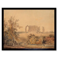 Turner Malmesbury Abbey From The South 1794 Painting Wall Art Print Framed 12x16