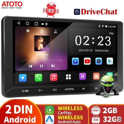 ATOTO A5L 10.1" Autoradio 2Din Android GPS Navi Wireless CarPlay WIFI ChatGPT-AI - Immagine 1 di 4