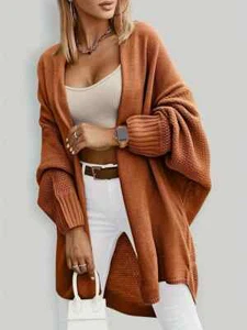 Res Ipsa Loquitur Melbourne - Long Sleeve Open Cardigan - Chocolate - Medium 10 - Picture 1 of 5