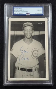 ERNIE BANKS Signed Real Photo Postcard-HOF-CHICAGO CUBS-PSA 9 Auto - Picture 1 of 4