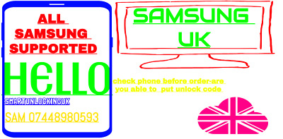 Uk Ee T Mobile All Samsung Unlocking Codes S7 S8 S9 S10 S20 Note 10 Note 20 • 9.08£