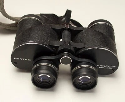 Vintage Japan Pentax 8×40 binoculars. 9.5° wide angle field of view. Model 566 - Image 1 of 4