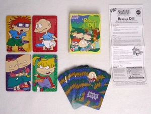 Vtg Rugrats Rescue Dil! Card Game Nickelodeon Mattel King Size 1998 Dill Complet - Picture 1 of 3