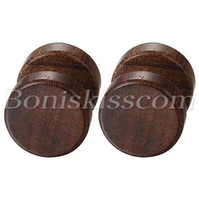 2шт мужчин женщин дерева из нержавеющей стали круглый запонки винт серьги проколотые беруши - Изображение 1 из 2