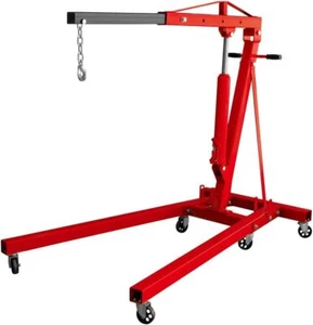 2 Ton Steel Garage Shop Crane Engine Hoist With Hydraulic Long Ram Jack - Picture 1 of 8