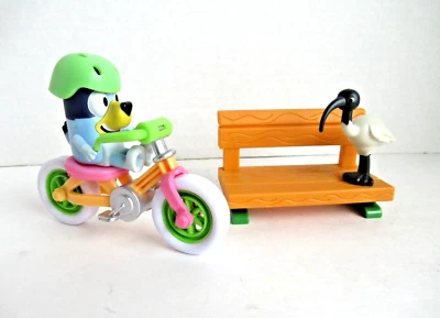 Bluey's Bicycle Mini Playset Toy Figure Set 2021 Complete - Image 1 of 3