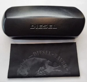 DIESEL BLACK MEDIUM HARD SUNGLASSES & OPTICAL FRAME CASE w CLEANING CLOTH - Picture 1 of 5