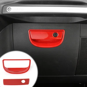 Red Co-Pilot Storage Box Handle Switch Cover Trim for Jeep Wrangler JK 2007-2017 - Picture 1 of 7
