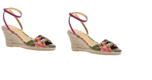 J Crew Wild Berry espadrille wedges Size 10 NWoB $128 - Picture 1 of 3