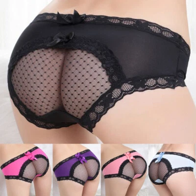 Roupa íntima feminina sexy de renda transparente lingerie feminina atrevida calcinha transparente - Imagem 1 de 4