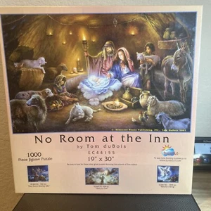New Sealed NO ROOM AT THE INN Nativity Scene 1000 Puzzle Tom duBois Jesus 19 x30 - Picture 1 of 9