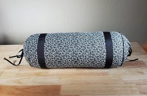 Martha Stewart Nackenrollenkissen schwarz & hellbraun Vintage EUC - Bild 1 von 4