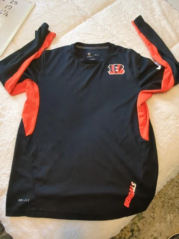 Nike Dri Fit On Field NFL Cincinnati Bengals Long Sleeve Black Size Medium Cover