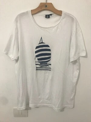Camiseta Blanca Marina Yachting Con Logo Grande Yacht Talla XL Hecha en Italia Great Co Foto 1 de 4
