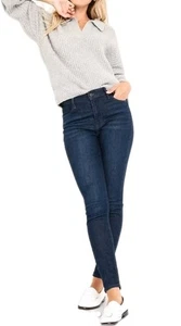 Torrid ~ Damengröße 10R ~ blau dunkle Waschung Premium Skinny Stretch Jeans elastischer Bund - Bild 1 von 17