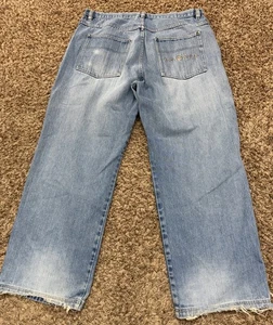 Vintage Y2K Baggy RocaWear Baggy Wide Leg Embroidered Denim Jeans Herren Gr. 42x30 - Bild 1 von 7