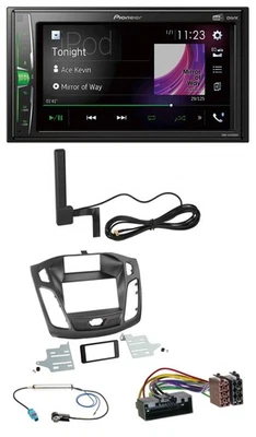 Pioneer MP3 DAB AUX 2DIN Bluetooth Autoradio für Ford Focus (2011-2014) - Bild 1 von 4