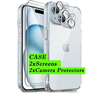 Clear Case For iPhone 17 PRO 16 15 14 13 12 11 XR Camera Screen Protector Cover - Picture 1 of 16