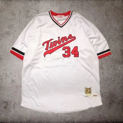 Mitchell & Ness Minnesota Twins Kirby Puckett 3XL Baseball Jersey White/Red/Bla - Image 1 of 4