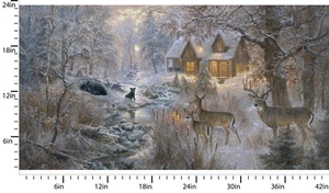 Winter Glow 24x42" Panel, Under The Moonlight by Abraham Hunter - Picture 1 of 5
