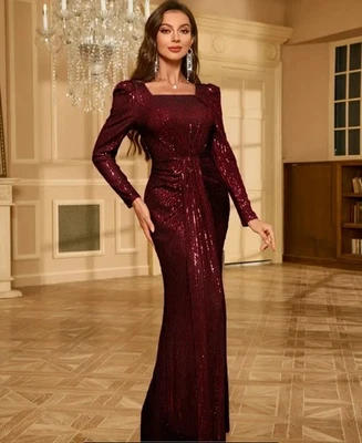 Cocktail Uk Gown Women Evening Formal Party Wedding Bridesmaid Maxi 10 to 12 - image 1 of 4