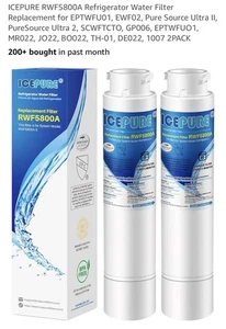 ICEPURE RWF5800A Refrigerator Water Filter FOR Frigidaire EPTWFU0 2 PACK NEW - Picture 1 of 9